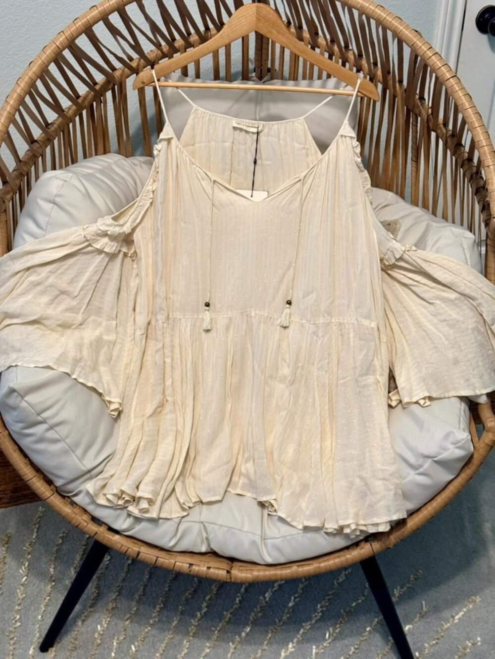 Spell & the Gypsy Florence Mini Dress in Creme Brulee | Small | New With Tags - Picture 5 of 14
